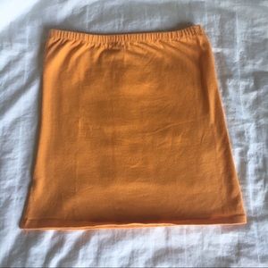Orange Mini Pencil Skirt